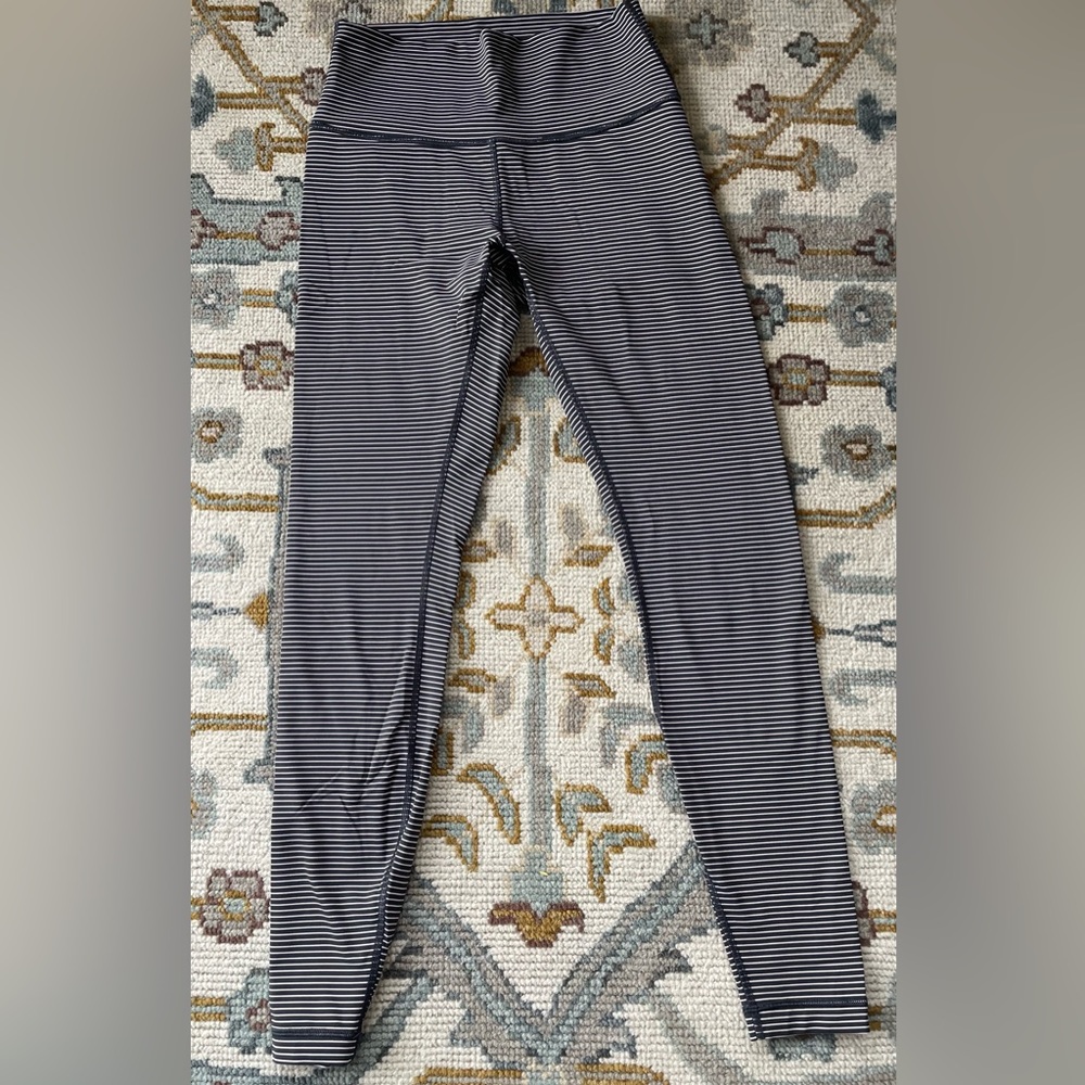Lululemon Striped Leggings.  Size 8
